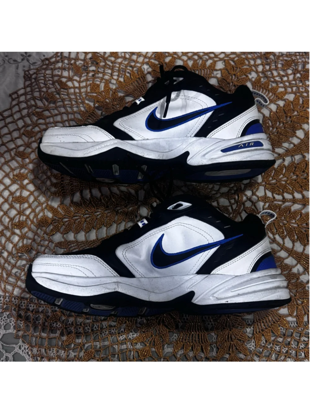 Nike Air Monarch Sneakers Black and White